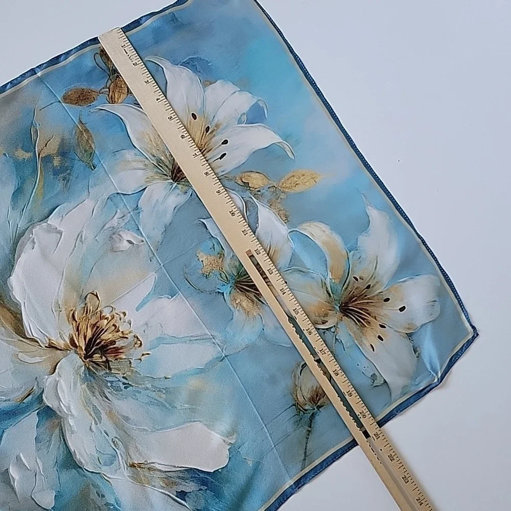 Silk Chiffon Square Scarf 20
